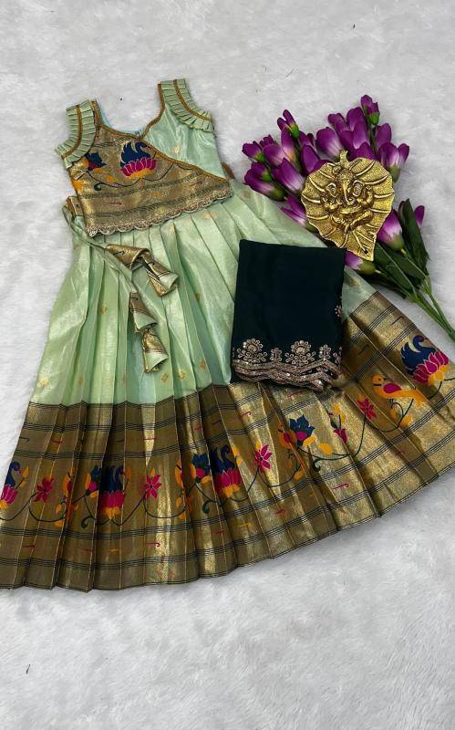 PAITHANI KIDS LEHENGA CHOLI simmer Mumbai kids fashion trends